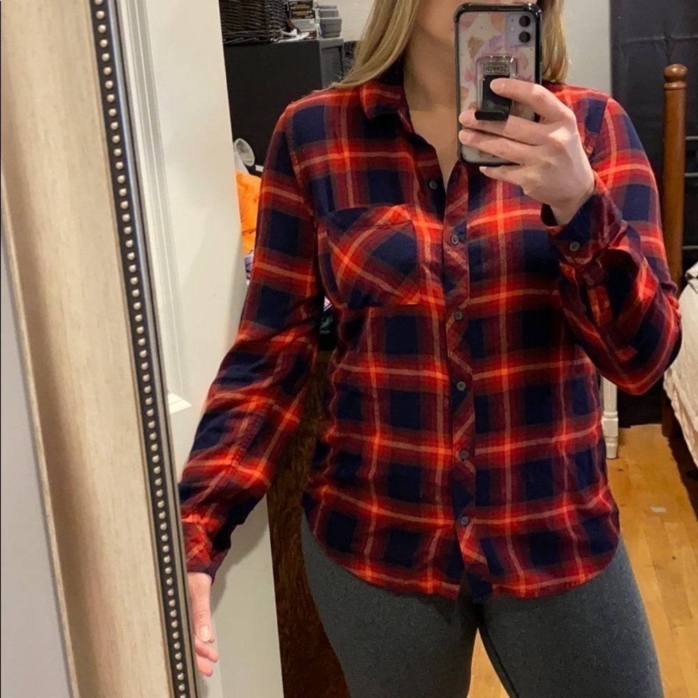 Gap EUC Flannel Plaid Button Down Shirt